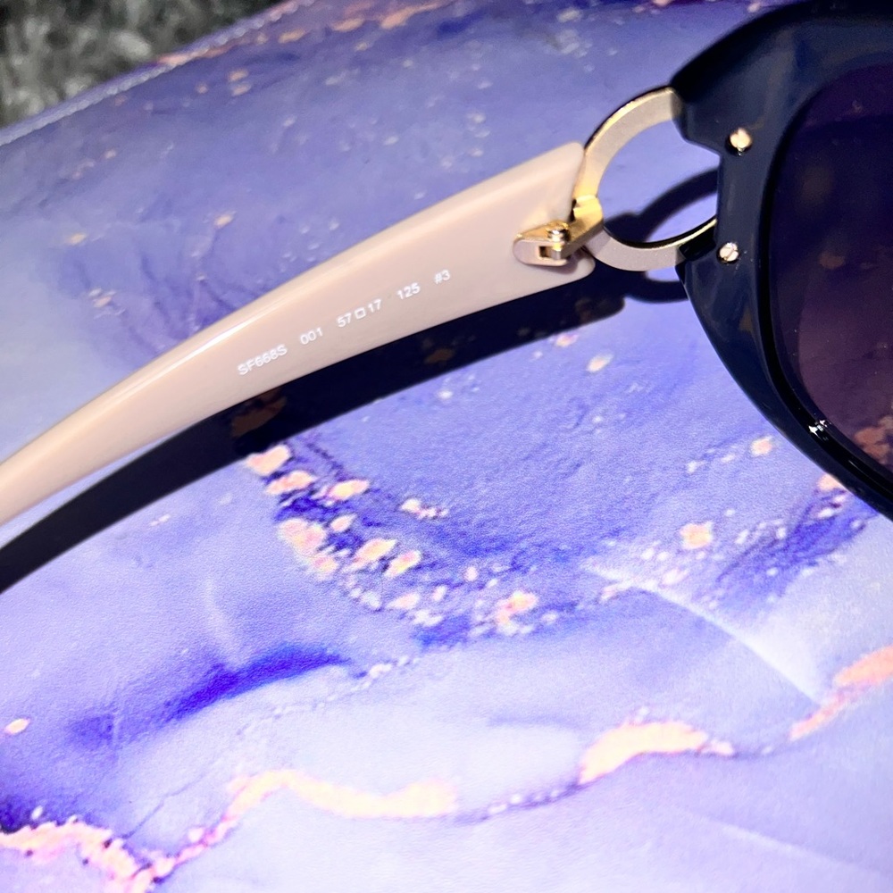 Salvatore Ferragamo Black Oval Sunglasses - Picture 6 of 10